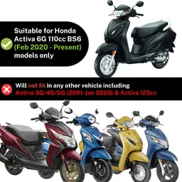 fibera Original Smart Basket For Activa 6G 110 BS6 (Feb 2020- Present) Luggage Box Blue Polyester Motorbike Saddlebag image 3