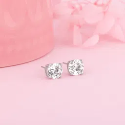 giva 925 Silver Anushka Silver Zircon Earrings|Lifetime Plating|6 Month Warranty Zircon Silver Stud Earring-picture-14
