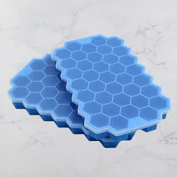 zyra Trays for Freezer with Lid-37 Grid Silicone Ice Cube Tray with Lid Multicolor Silicone Ice Cube Tray image 1