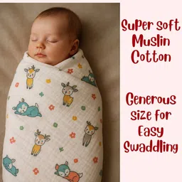 minimavin Printed Single Swaddling Baby Blanket for Mild Winter image 3