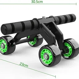 manogyam 4 Power Wheel Triple Abdominal Roller Workout Fitness Machine Gym Ab Exerciser image 2