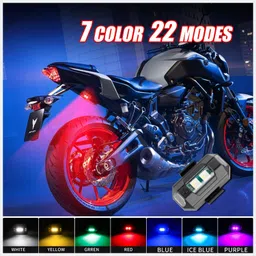 MOOZMOB Aircraft Light for Drone Helmet Bike Car with 7 Colors + Flashing Mode Small Multicolor LED Light for Helmets Strobe Light (Pack of 4) Led Light image 4
