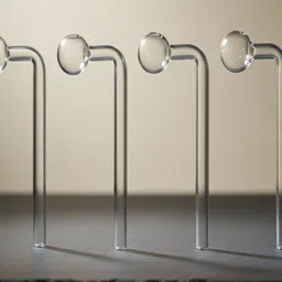 wishingbell natural 6 inch Bend Glass Oil Burner Pipe Transparent (Pack of 4) Borosilicate Glass Inside Fitting Hookah Mouth Tip image 4