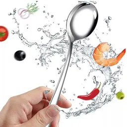 avistra Soup Dinner tabel Stainless Steel Soup Spoon Set (Pack of 6) Stainless Steel Soup Spoon Set image 3