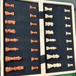 tma enterprises Wooden Chess & Checkers Set Educational Board Games image 3