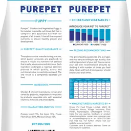 purepet Chicken and Vegetable 2.8 kg Dry Young Dog Food image 2