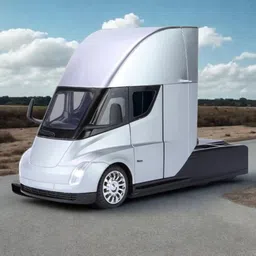 zuuluzrs Tesla Toy Truck Semi Truck Head Pullback Model Diecast Alloy Tesla Toy image 1