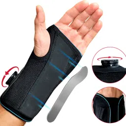 ageasy Adjustable Dial Easy-Twist Wrist Brace for Pain Reduction Left Hand Support-picture-27