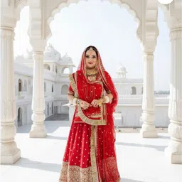 shrihari business Embroidered Semi Stitched Rajputi Poshak-picture-38