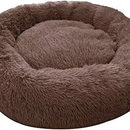 fluffy Fluffys Luxurious Deluxe Soft Fabric Dog Bed Washable Sofa Round Cushion L Pet Bed-picture-12