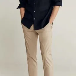 axolotl Men Regular Fit Cream Polycotton Trousers-picture-36