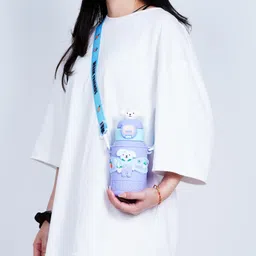 prim enterprise Multi Design Cute Mix Cartoon Sipper school Bottle for Kids 450 ml Water Bottle image 2