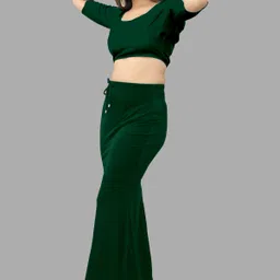 SANDIAM SALES BU.L._Fish_Dark Green_L_Saree Shapewear shapewear petticoat For Women Lycra Blend Petticoat-picture-36