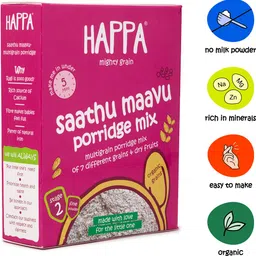 happa Organic baby food Multigrain Sathu Maavu Porridge Mix - 200 g Cereal-picture-24