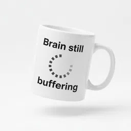 inkywinky Brain Still Buffering - Lazy Morning Coffee Ceramic Coffee Mug-picture-14
