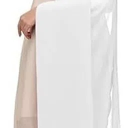 gurusoami Chiffon Solid White Women Dupatta-picture-25