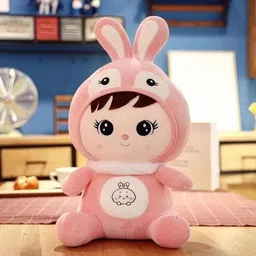 athravtoys Pink stuffed doll soft toys with bunny cap - 30 cm-picture-38