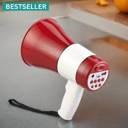 yaroh Handheld (Megaphone with Recorder) (Bhopu Talk Record Play) & Siren MusicUQ421 Handheld (Megaphone) (Bhopu) Horn with USB & SD Card Port for AnnouncingUQ421 Outdoor, Indoor PA System-picture-12