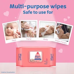 johnson's Baby Wet Wipes 2x72 Wipes | Alcohol & Soap Free | Prevents Rashes & Redness image 3