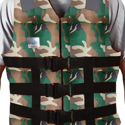 jilani Adult Safety Life Jacket, Swimming Jacket Weight Capacity 100kgs Adjustable Belt-Army Swim Floatation Belt image 2