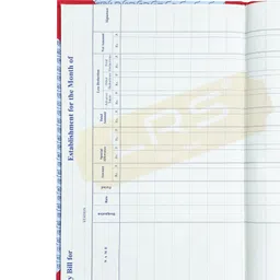 lrs Salary Bill Register - 50 Pages - Pack of 2 - 32*20 cm 1-Part Salary Register image 3
