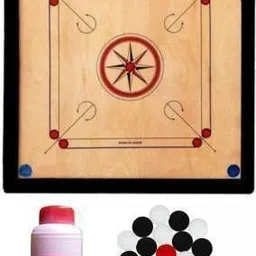 sk products Wooden Carrom Board with Coins, Striker and Carrom Powder (Beige) 80 cm Carrom Board-picture-32