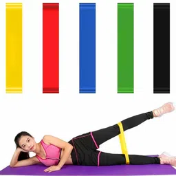 esistance Loop Bands for Legs and Hand - 5 Set Loop Elastic Belt Round Rubber Rope Resistance Tube-image-18