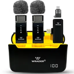 wrader Wireless Mic with Noise Cancellation for Audio Recording YouTube Reels Vlogging Microphone-picture-17