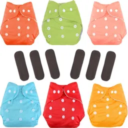 smoky Reusable, Washable Cotton Cloth Diaper for Kids (0-2 Years) With Insert Pads-picture-19