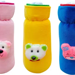 the little lookers Bottle Cover for Avent/Wide Neck Feeders Soft Plush Stretchable Baby Feeding Bottle Cover with Easy to Hold Strap | (Pack of 3)-picture-15