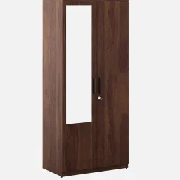 spacewood Kosmo Carnival 2 Door Wardrobe In Sheesham Melamine Finish With Mirror image 4