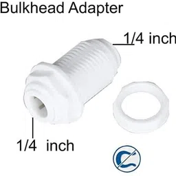 aameria RO BULK HEAD Cabinet Body Connector 1/4" (inch) (In-Out) Suitable all RO Models Solid Filter Cartridge image 2