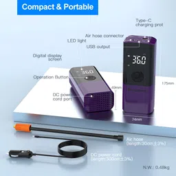 bergmann 150 psi Tyre Air Pump for Car & Bike image 5