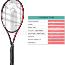 head Graphene 360+ Gravity MP (Unstrung) Black Unstrung Tennis Racquet image 2