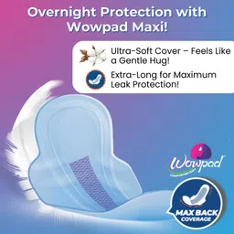 wowpad Maxi with Maximum Coverage & Anion Chip Sanitary Pad image 4