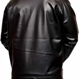 reksans Men Solid Leather Jacket image 2