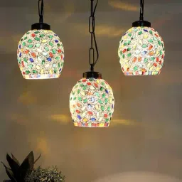 new era Black Iron and Glass Cluster Hanging Light-picture-34