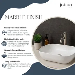 jabon bagno Premium Designer Ceramic Wash Basin Glossy Rectangle Countertop Vessel Sink (18x13 in) Table Top Basin image 5