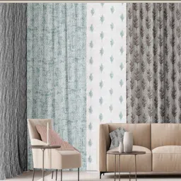 monudrapes 220 cm (7 ft) Door Polyester Room Darkening Curtain Single Curtain image 5