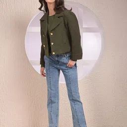 crimsoune club Shell 93% Polyester 7 Spandex Lining 100% Polyester Solid Coat For Women image 2