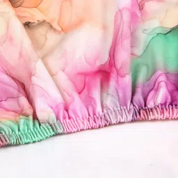 Orange Printed Polyester 15x19 Inches Stretchable Chair Cover by Cortina image 2