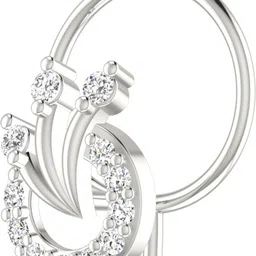 avsar Bhavika 18kt Diamond White Gold Nose Wire image 2