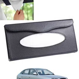ccmm Universal Leatherite Black Rectangle Tissue Paper Box/Dispencer For Car-83 Vehicle Tissue Dispenser-picture-31
