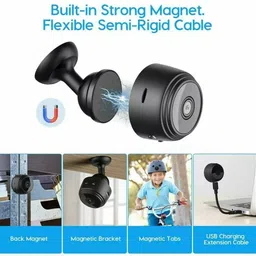 Cxoen Mini Spy Camera Magnet WiFi Hidden Camera Wireless Portable Long Time Recording Security Camera image 4