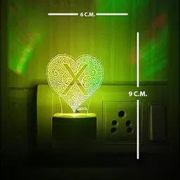 diona X Alphabet Letter LED Night Lamp | Multi-Color Changing Decorative Night Light Night Lamp image 2