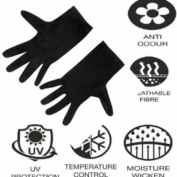 rai Black Cotton Riding Gloves image 2