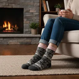 Women Animal Print Mid-Calf/Crew-image-41