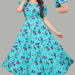 zopdi Women Fit and Flare Multicolor Maxi/Full Length Dress image 4