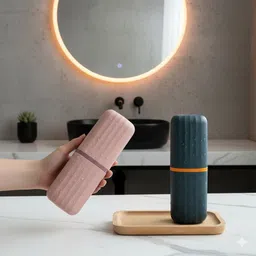 zenzone Travel Toothbrush Organizer | Storage Box|Toothbrush,Toothpaste,Small Toiletries Toothbrush Case image 2