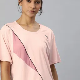 Puma Women Pink Colourblocked Round Neck dryCELL Train Pearl Running & Training T-shirt-picture-29